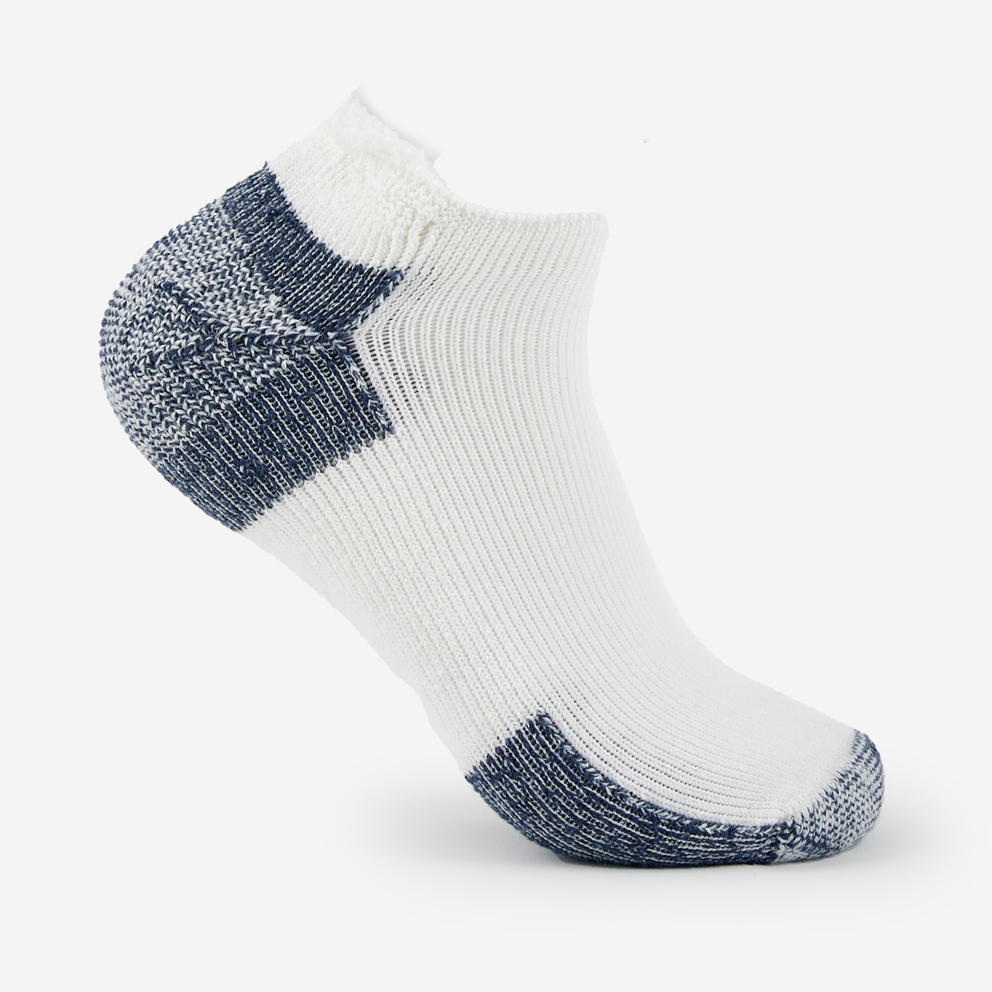Maximum Cushion Rolltop Running Socks | J | #color_white-navy
