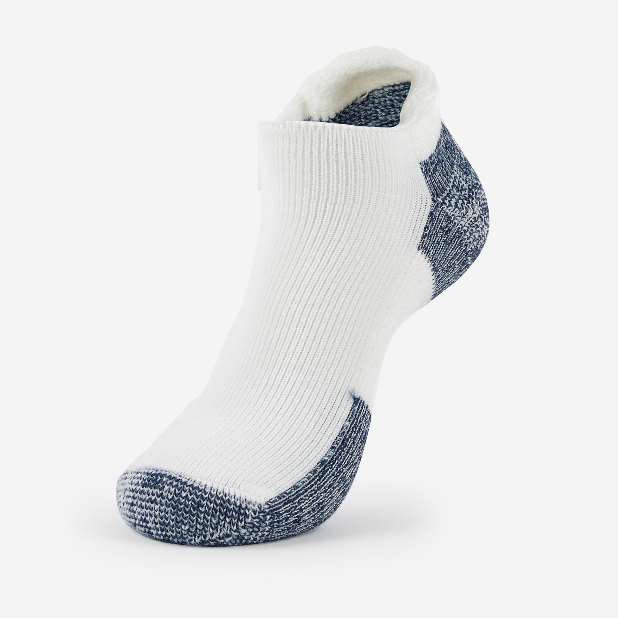 Maximum Cushion Rolltop Running Socks | J | #color_white-navy