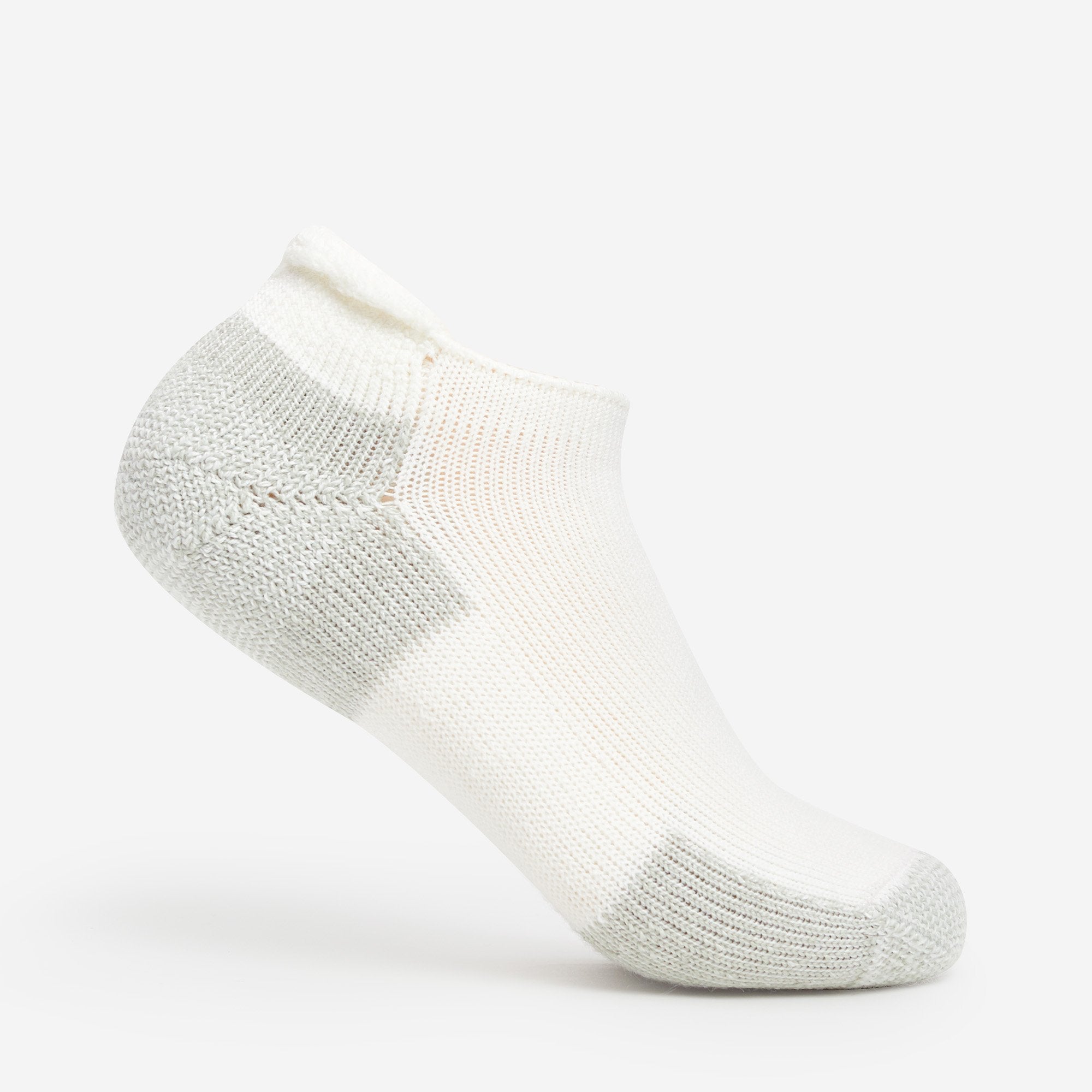 Maximum Cushion Rolltop Running Socks | J | #color_white-platinum