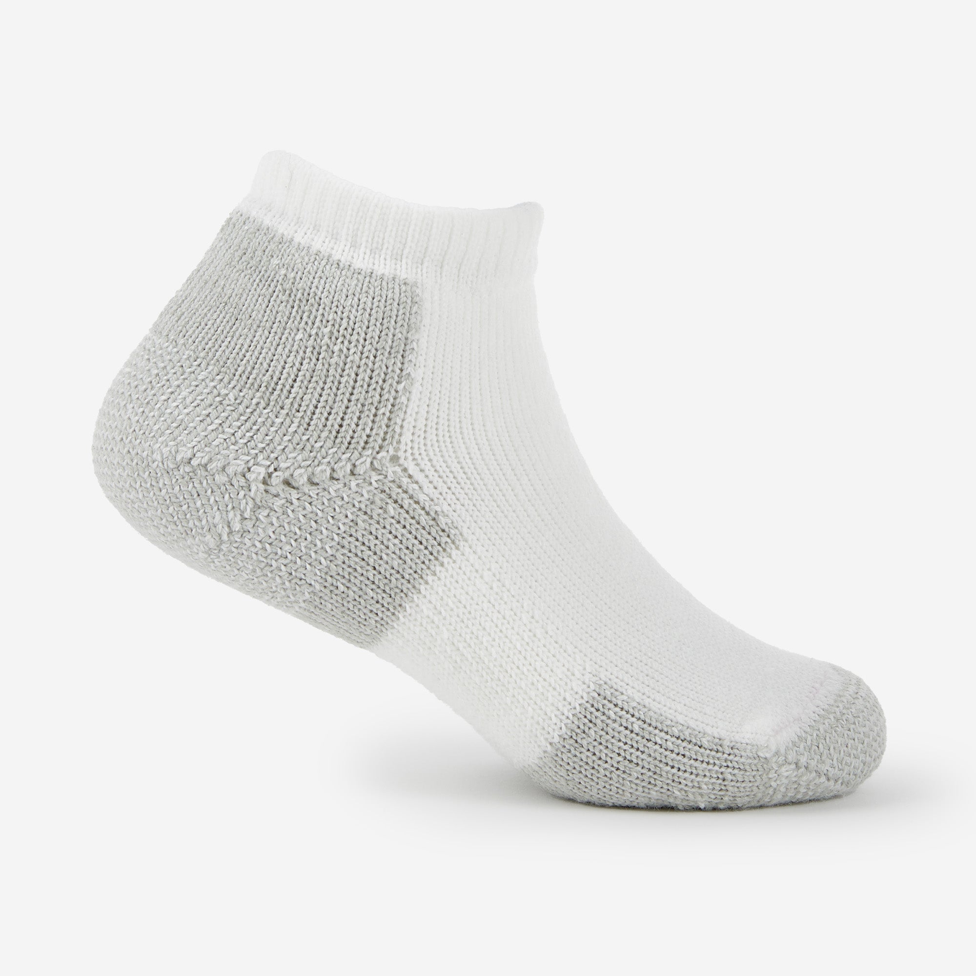 Maximum Cushion Low-Cut Running Socks | JMM | #color_white-platinum
