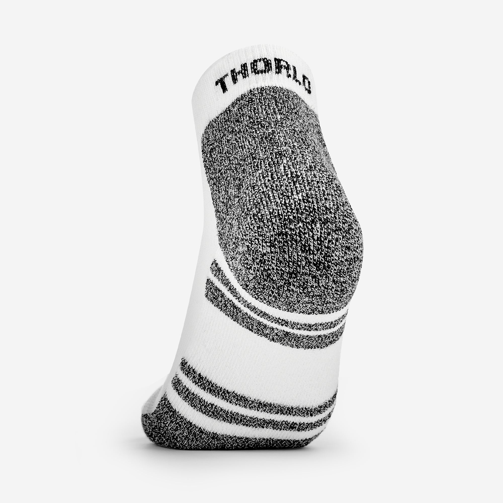 Women's Light Cushion Ankle Running Socks | LRMXW | #color_white-black
