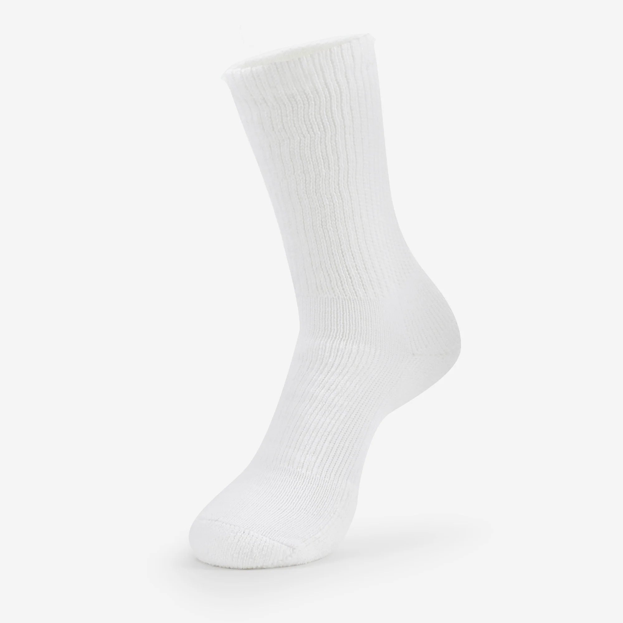 Moderate Cushion Crew Walking Socks | WX | #color_white