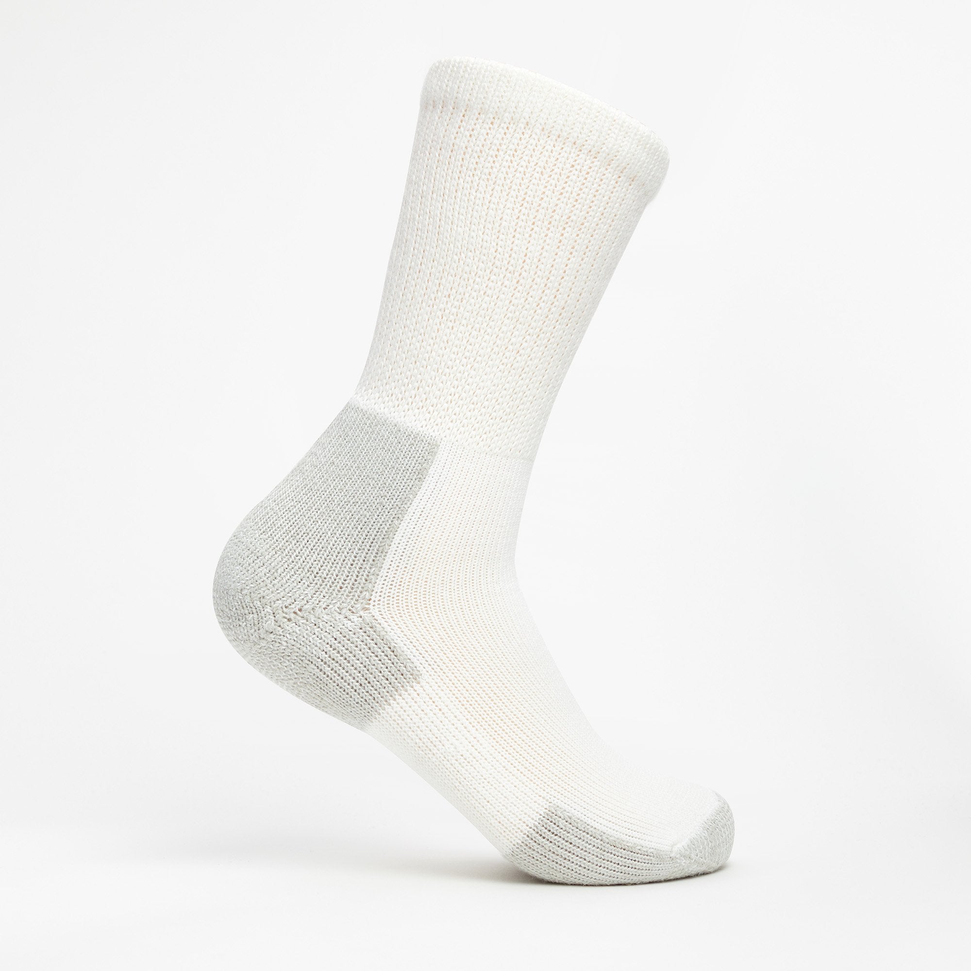 Maximum Cushion Crew Running Socks | XJ | #color_white-platinum