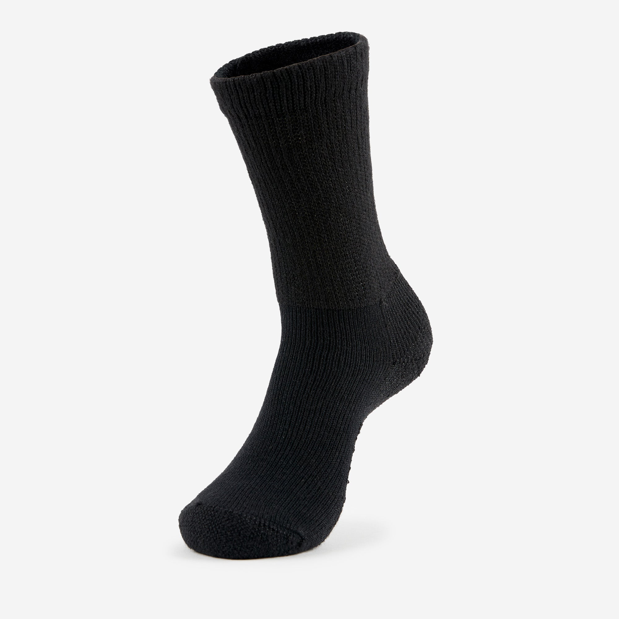 Men's Moderate Cushion Crew Diabetic Socks | HPXM | #color_black