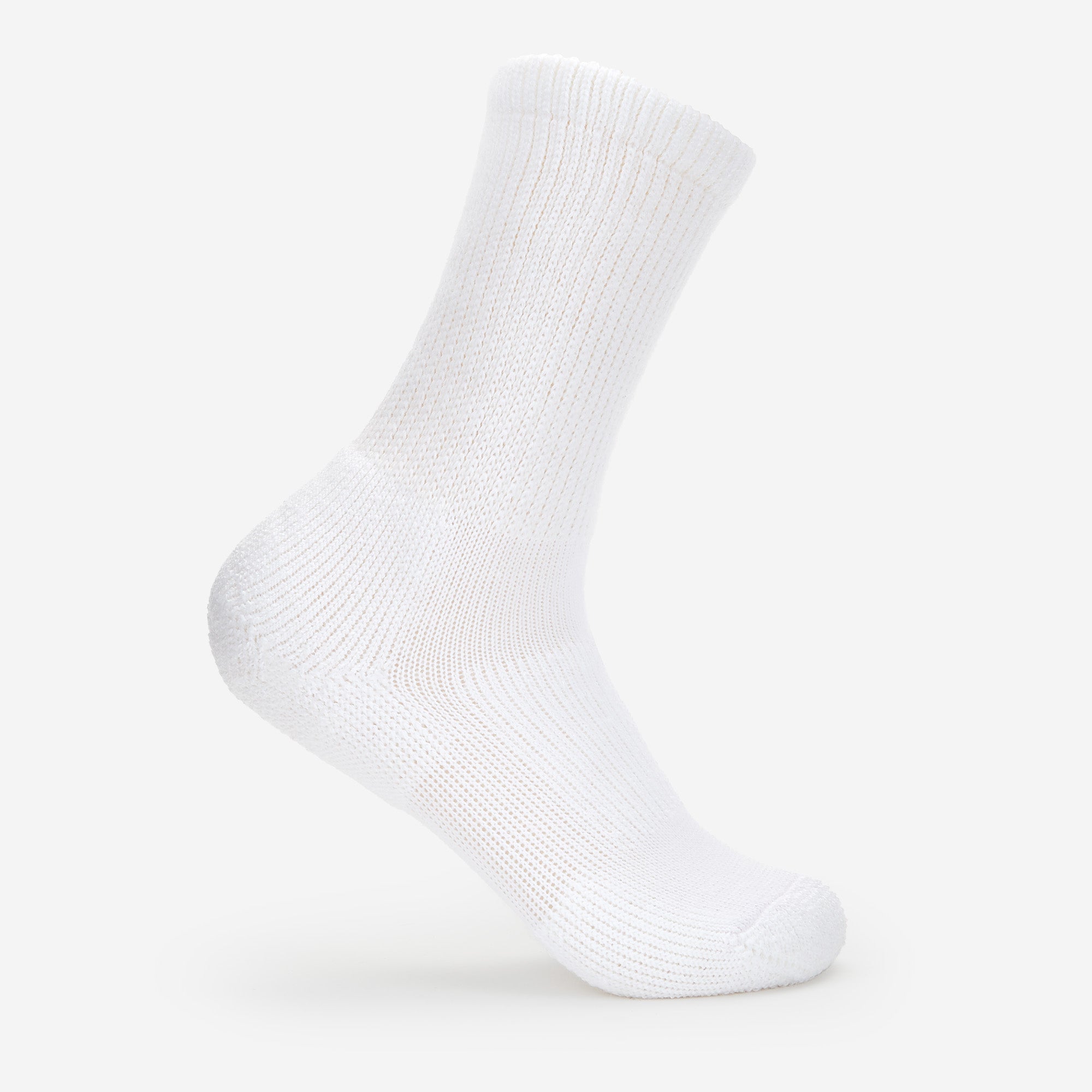 Men's Moderate Cushion Crew Diabetic Socks | HPXM | #color_white