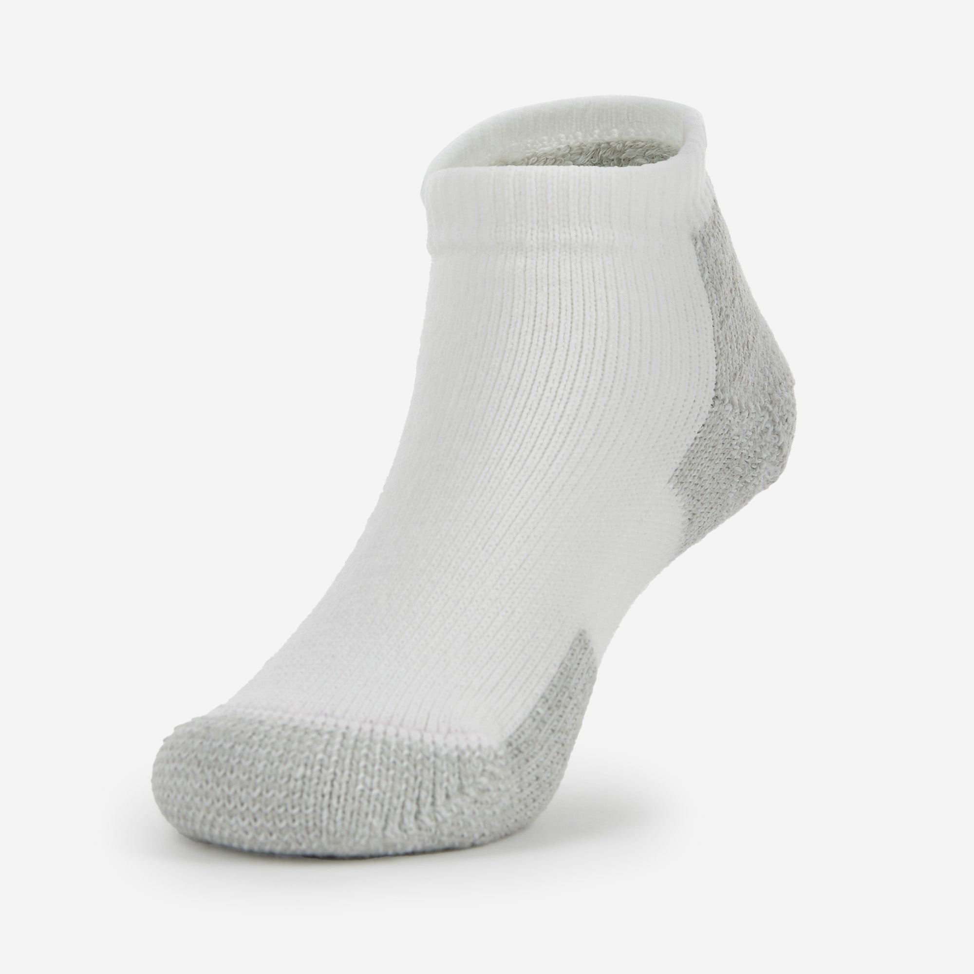 Maximum Cushion Low-Cut Running Socks | JMM | #color_white-platinum