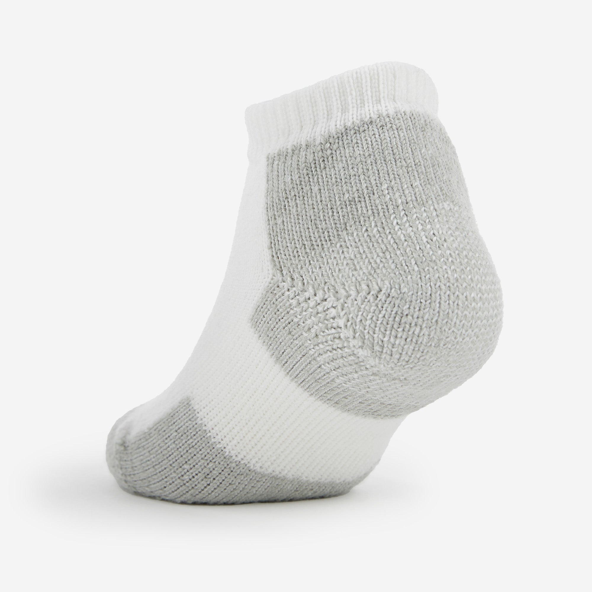Maximum Cushion Low-Cut Running Socks | JMM | #color_white-platinum