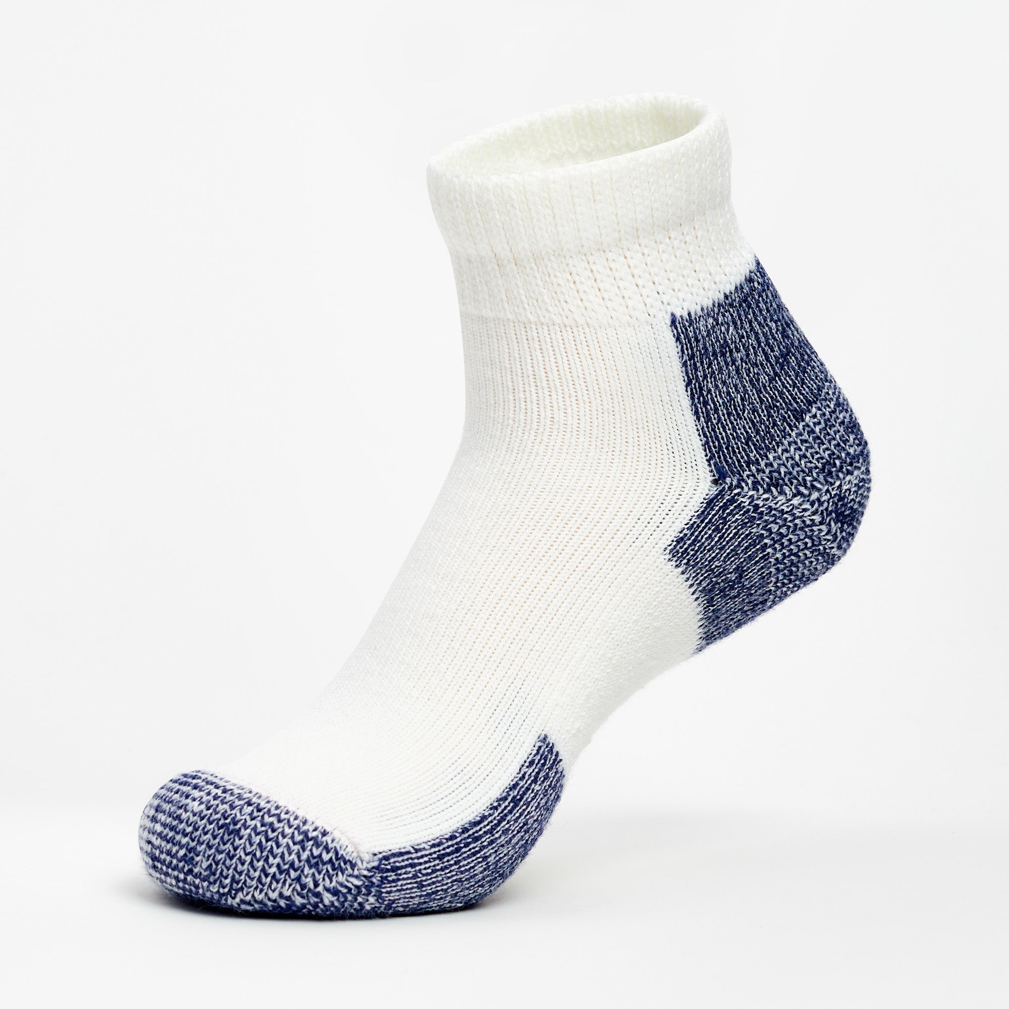Maximum Cushion Ankle Running Socks | JMX | #color_white-navy
