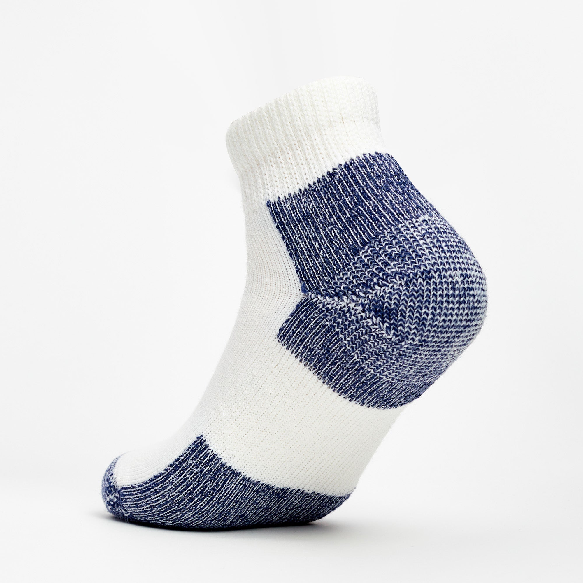 Maximum Cushion Ankle Running Socks | JMX | #color_white-navy