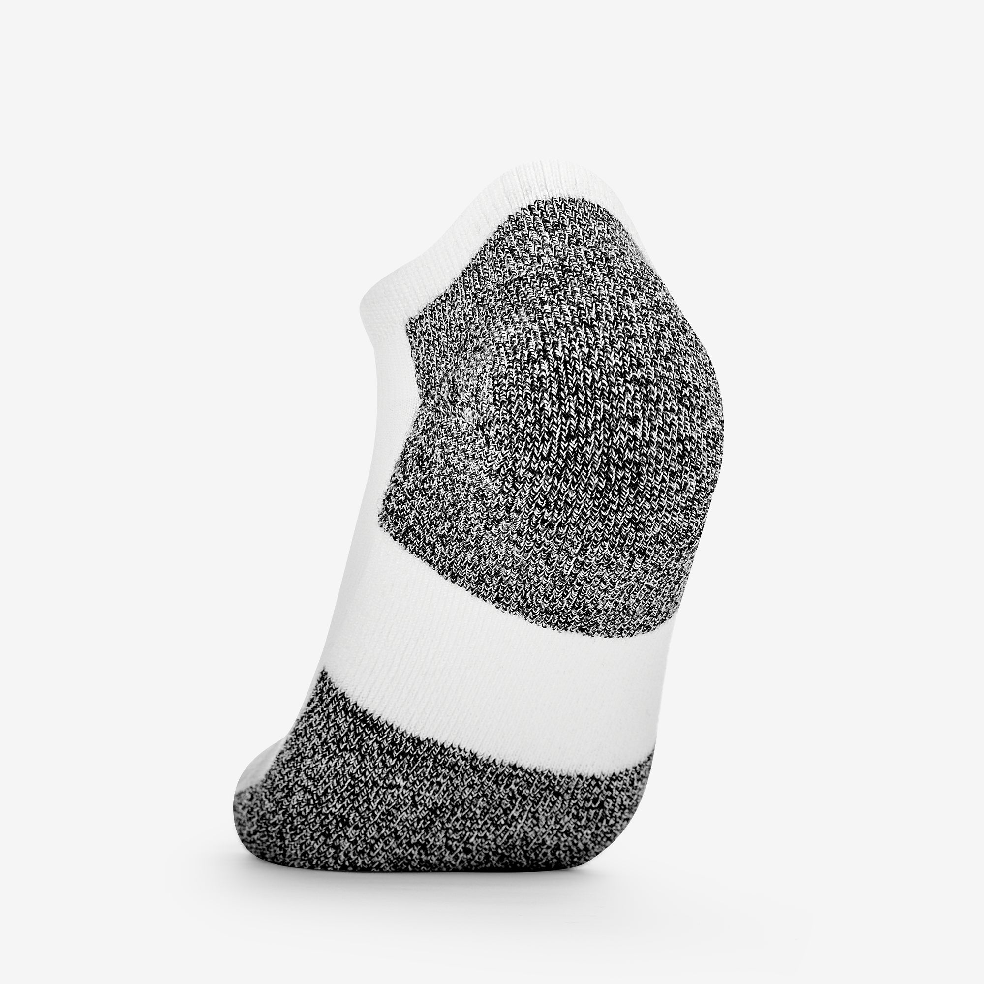 Women's Light Cushion Low-Cut Running Socks | LRCW | #color_white-black