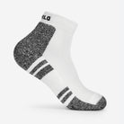 Women's Light Cushion Ankle Running Socks | LRMXW | #color_white-black